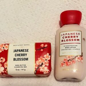 Bath & Body Works Japanese Cherry Blossom Moisturizer & Cleansing Bar